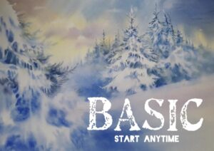 Snowy Forest. Watercolour workshop. BASIC.
