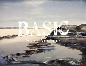 Distance Shore.  Watercolour workshop. BASIC.