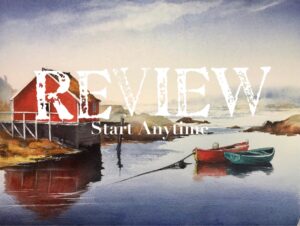 Canadian Landscape. Nova Scotia. Watercolour course. Intermediate. REVIEW.
